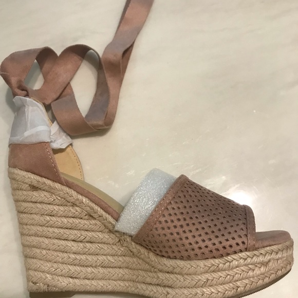 Vegan Suede Nude/Tan Espadrille Sandal - Picture 3 of 5